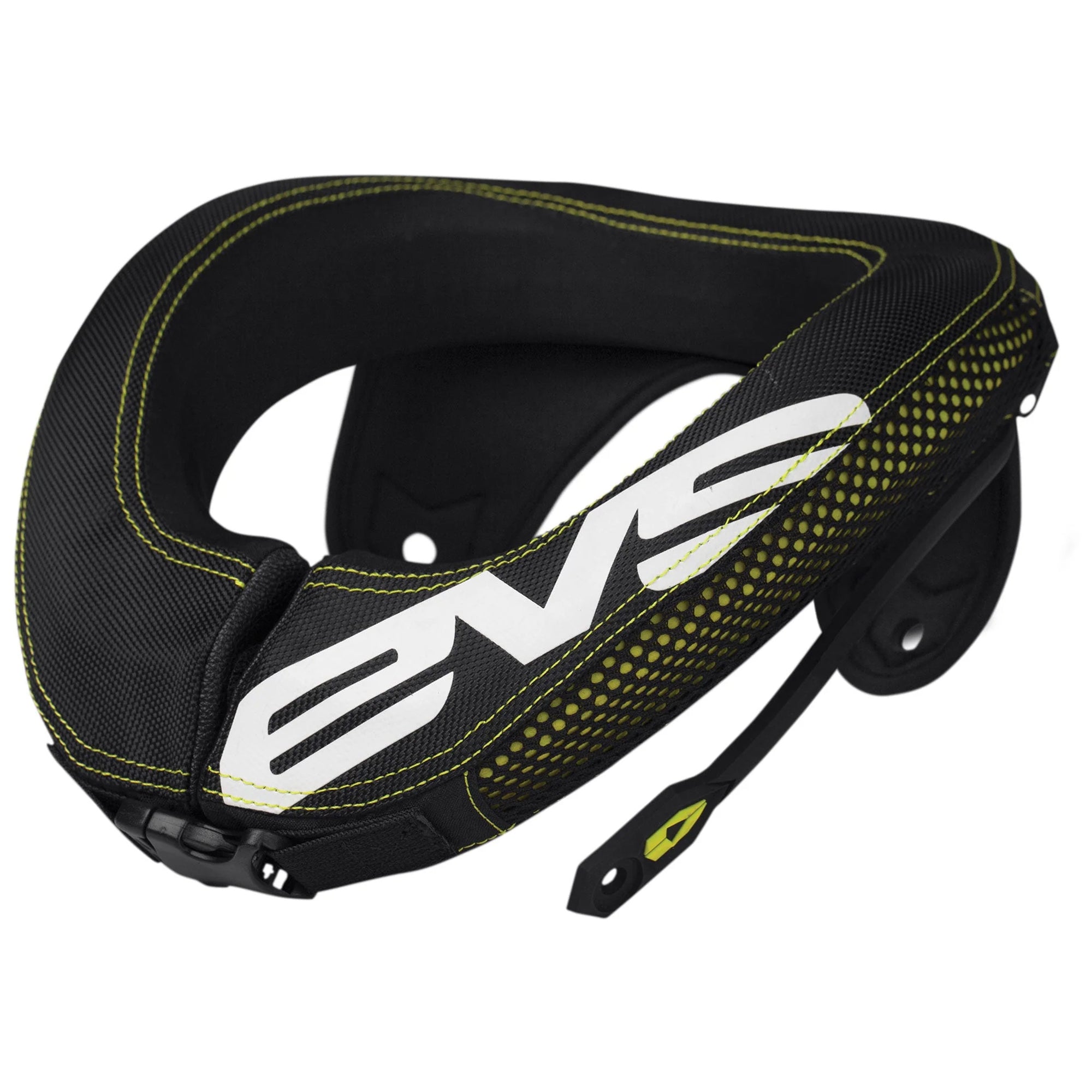 EVS R3 Neck Protector Including Armour Straps Youth Black/Hi-Viz Yellow