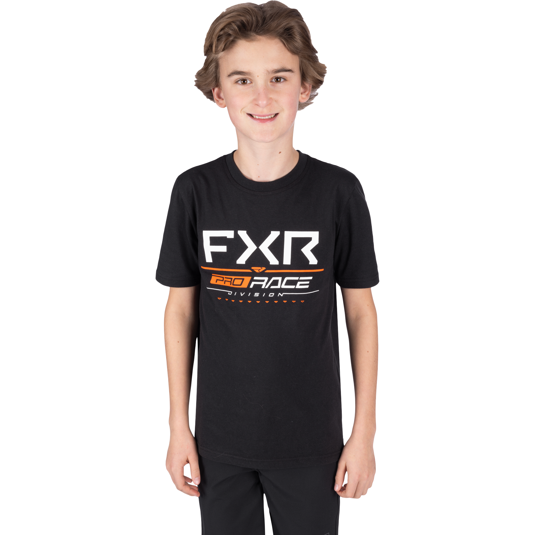 FXR YOUTH Race Division Premium T-Shirt Black/Orange