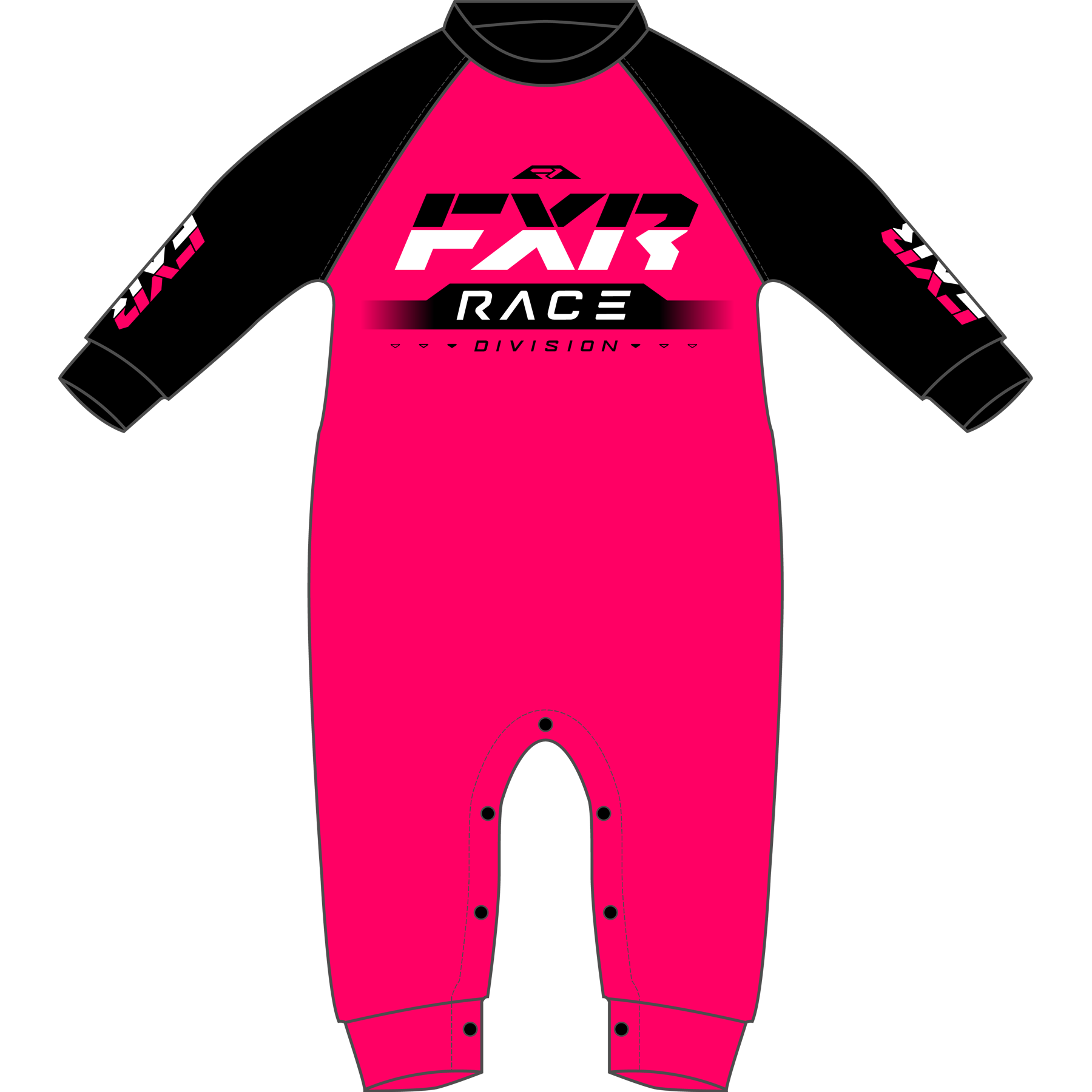 FXR Infant Race Division Onesie Razz/Black
