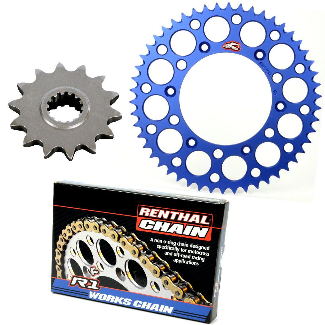 Renthal Chain And Sprocket Kit Ally Yamaha YZ 65 2018-2026 Blue