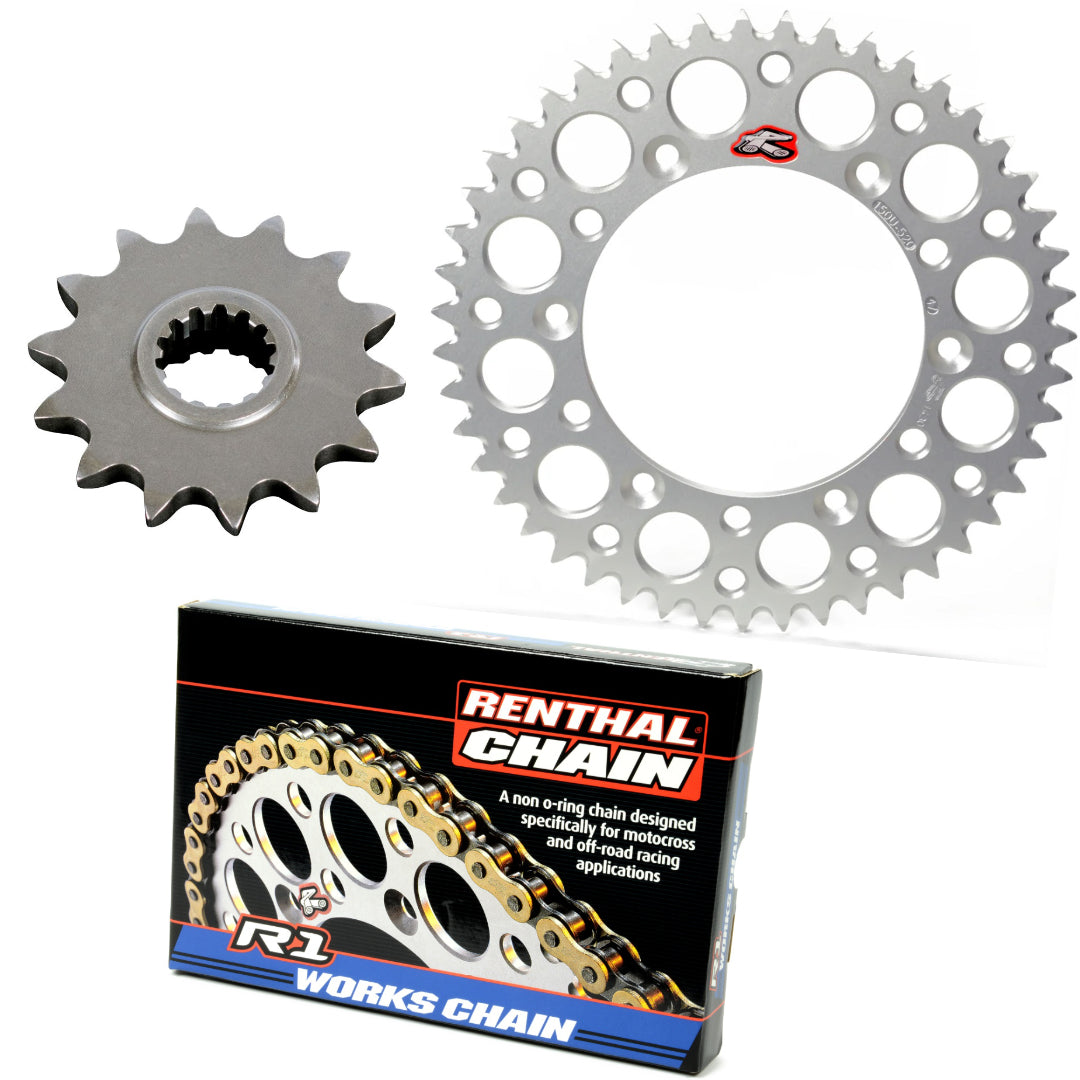 Renthal Chain And Sprocket Kit Ally Yamaha YZ 65 2018-2026 Silver