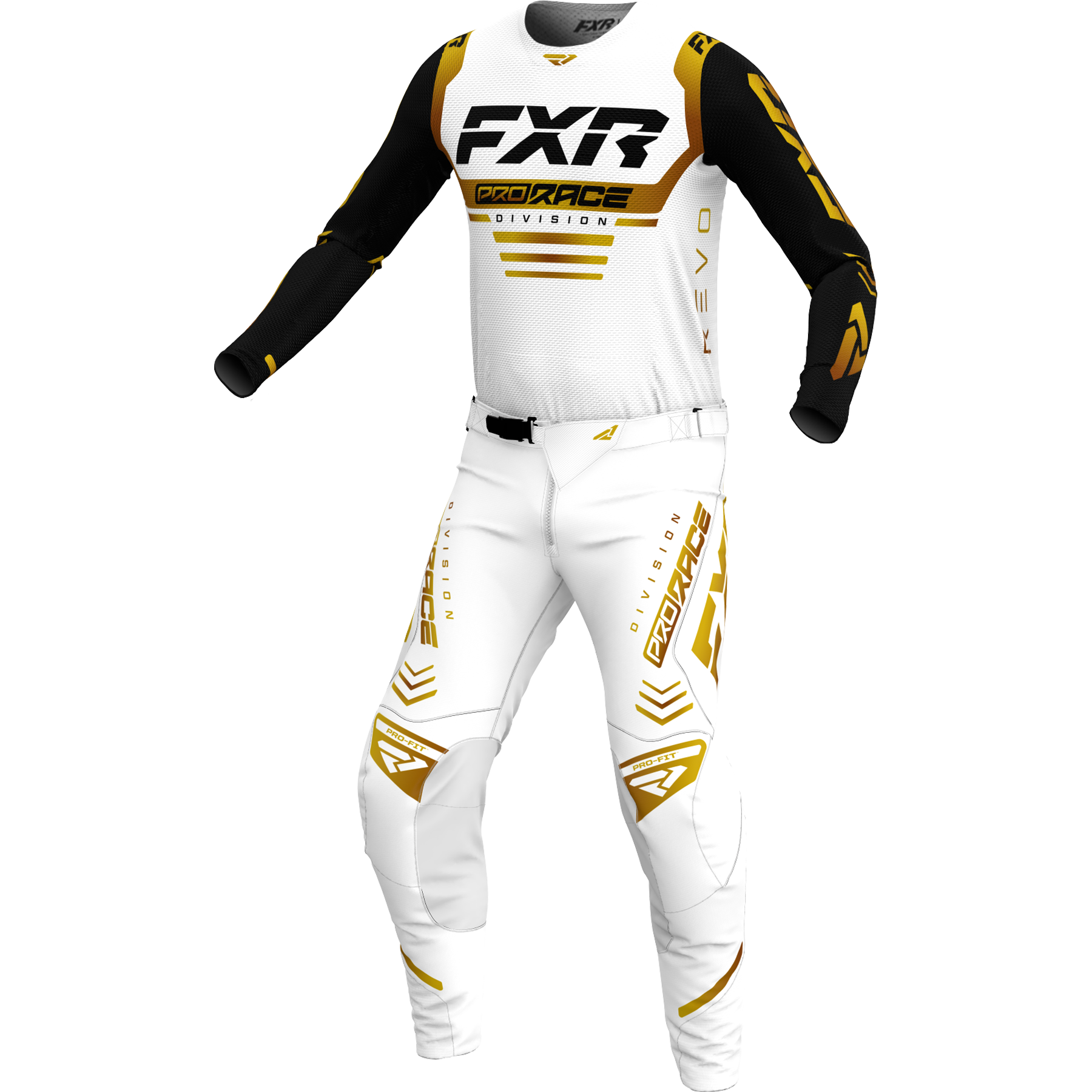 FXR Revo 2024 MX Kit Combo White/Black/Gold