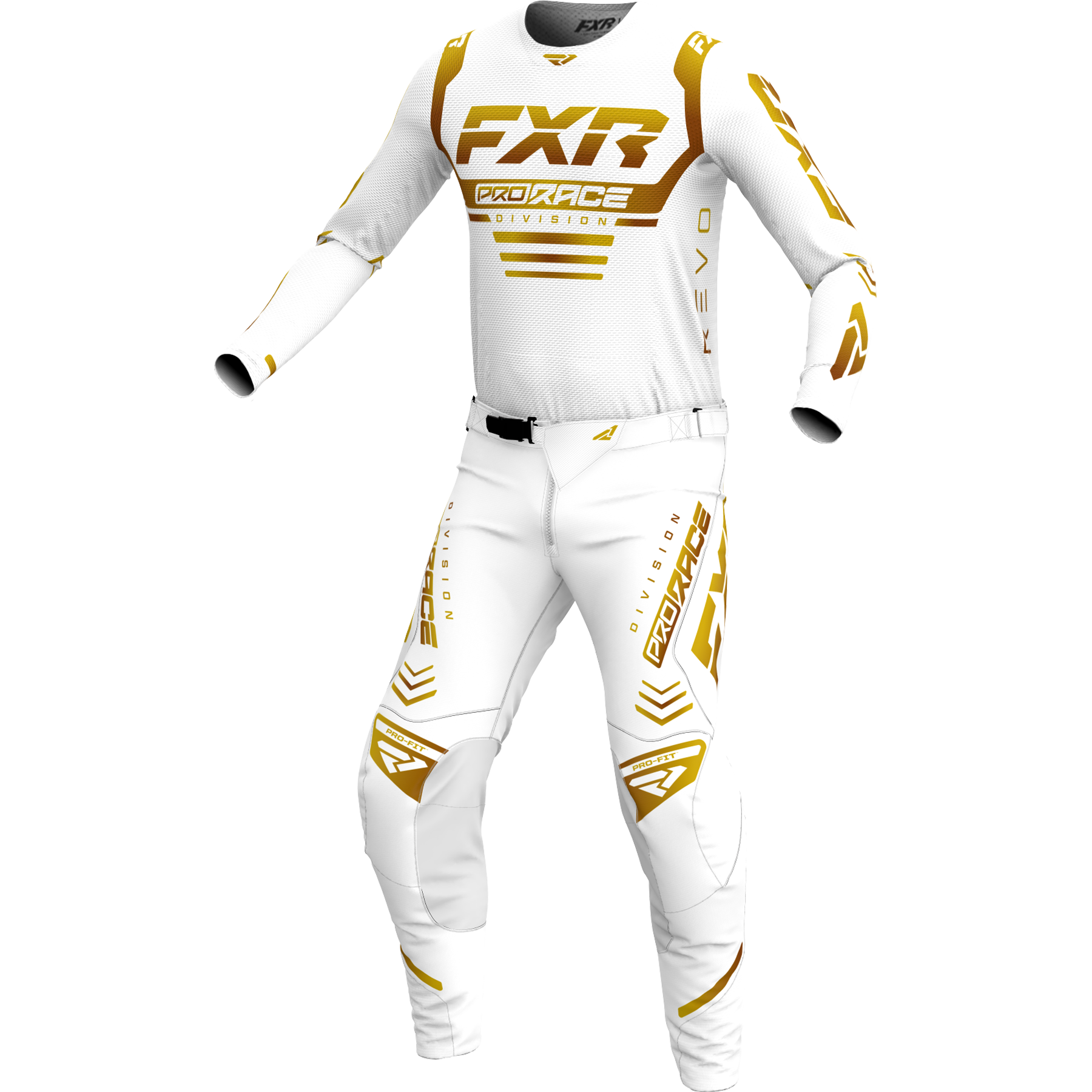FXR Revo 2024 MX Kit Combo White/Gold