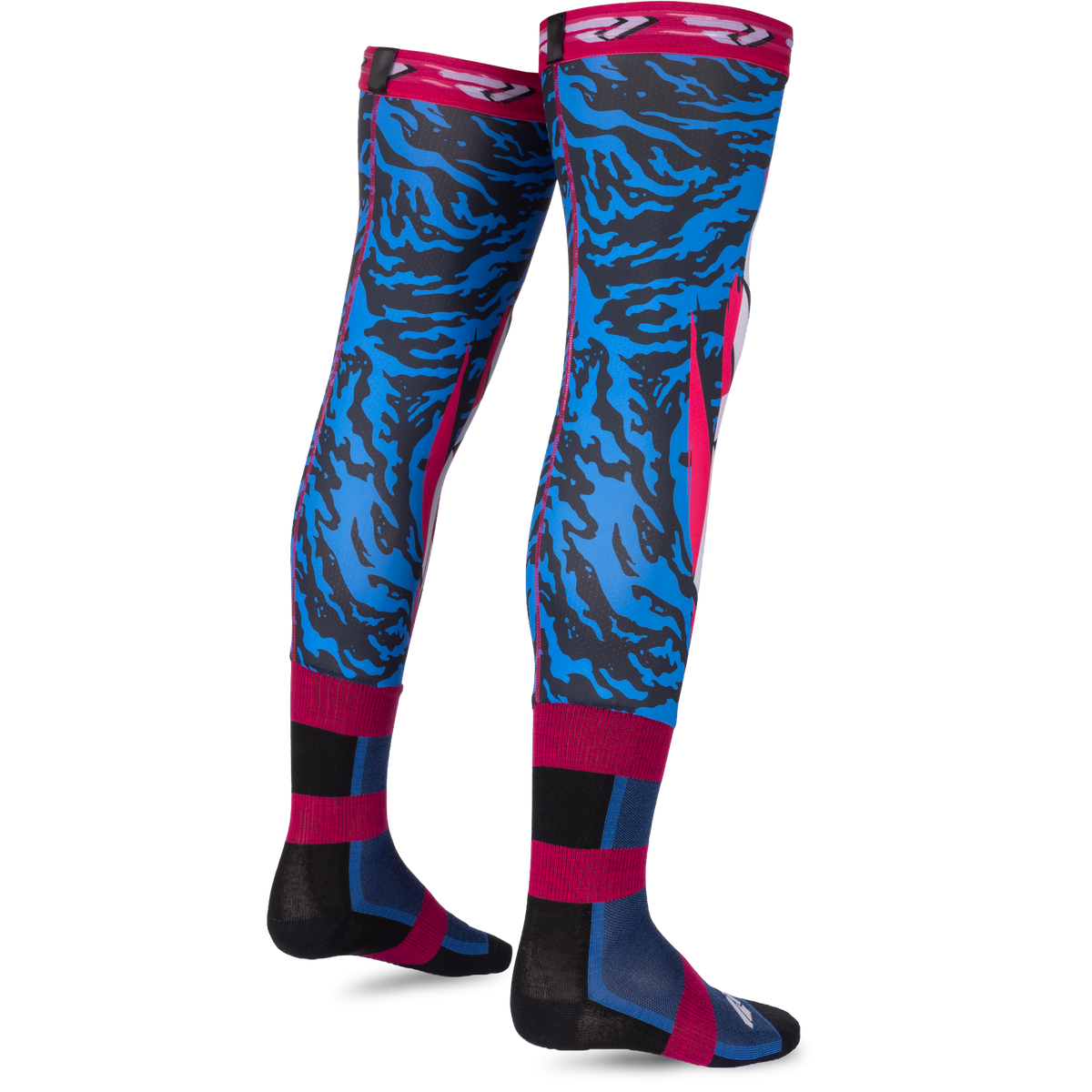 FXR Knee Brace Riding Sock 2027 Blue/Black/Razz
