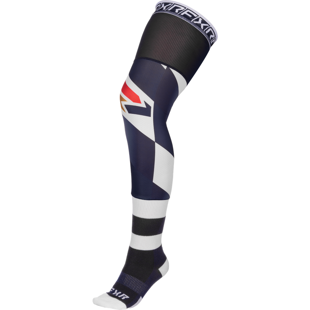 FXR Riding Knee Brace MX Socks 2026 Midnight/White