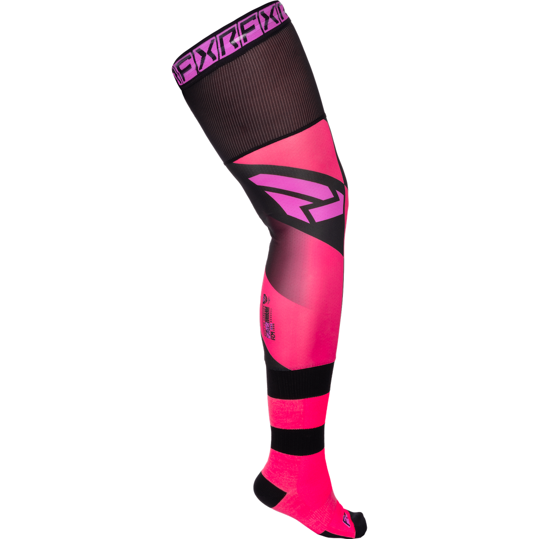 FXR Riding Knee Brace MX Socks 2026 Razz/Black