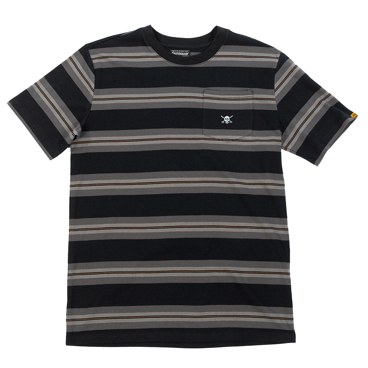 Fasthouse Rufus Yarn Dye Tee - Black/Grey