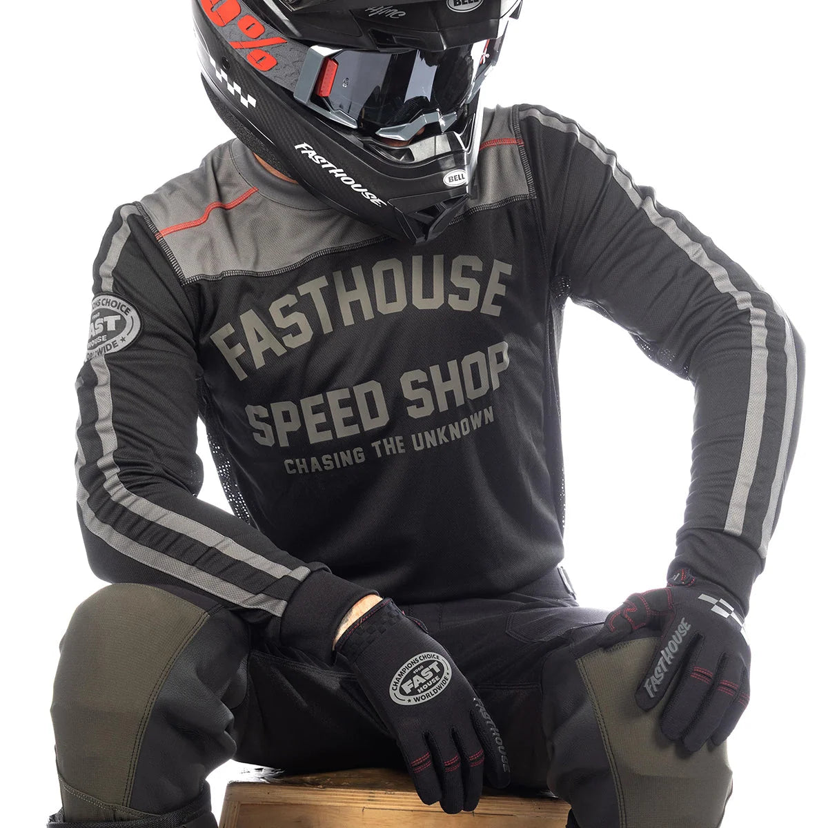 Fasthouse Sanguaro Petrol LS MX Jersey - Black/Gray