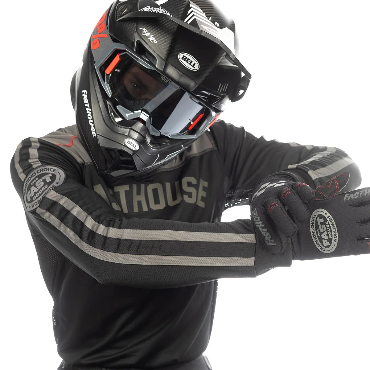 Fasthouse Sanguaro Petrol LS MX Jersey - Black/Gray