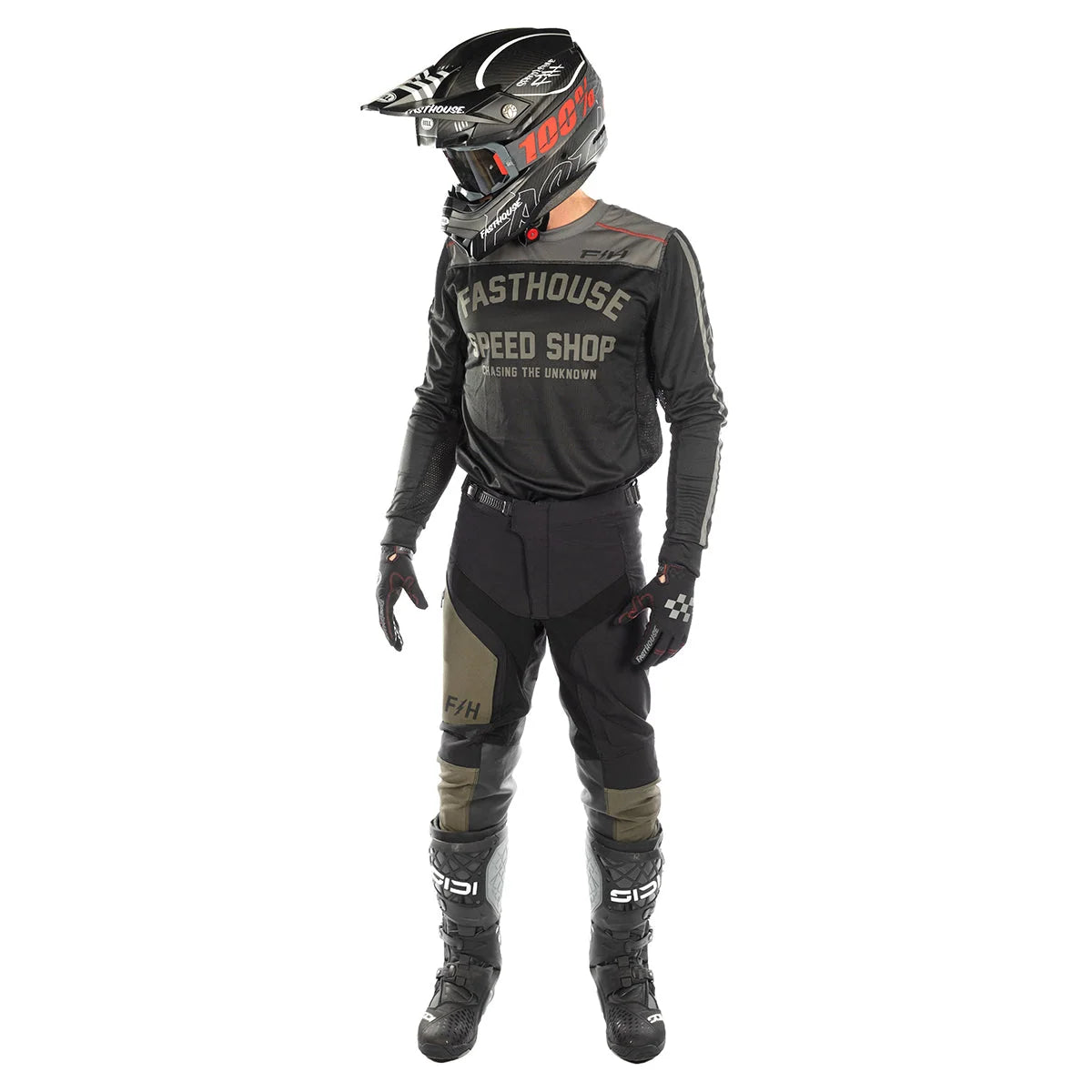 Fasthouse Sanguaro Petrol LS MX Jersey - Black/Gray