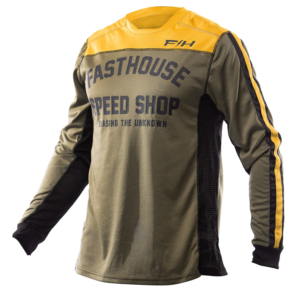 Fasthouse Sanguaro Petrol LS MX Jersey - Olive/Vintage Gold