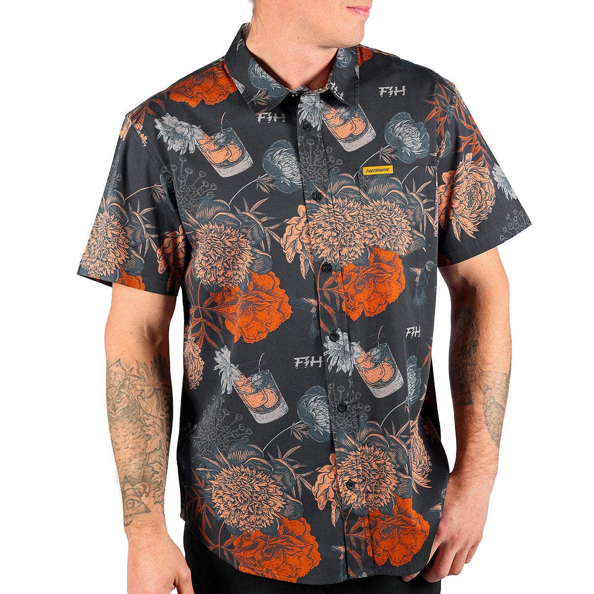 Fasthouse Scene Button Up - Vintage Black