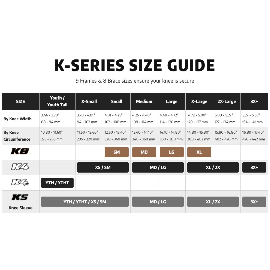 POD K4 2.0 YOUTH Knee Brace PAIR Black