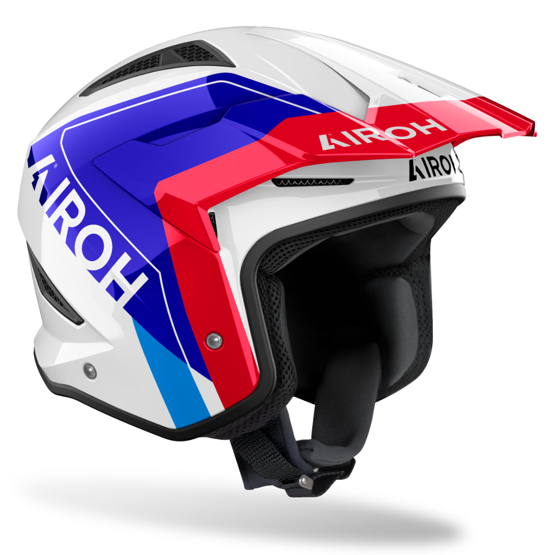 Airoh TRR II Hunt Trials Helmet Blue/Red Gloss