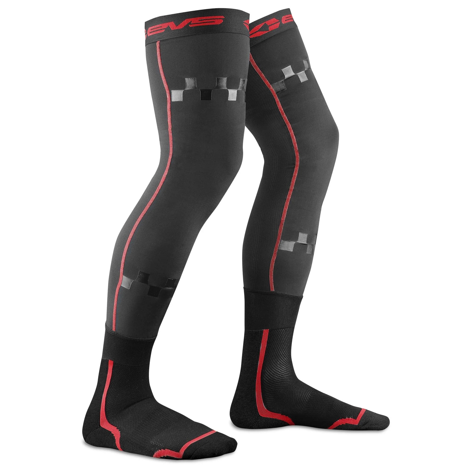 EVS TUG - Fusion Knee Brace Liner/Sock Combo Adult Black/Red - Pair