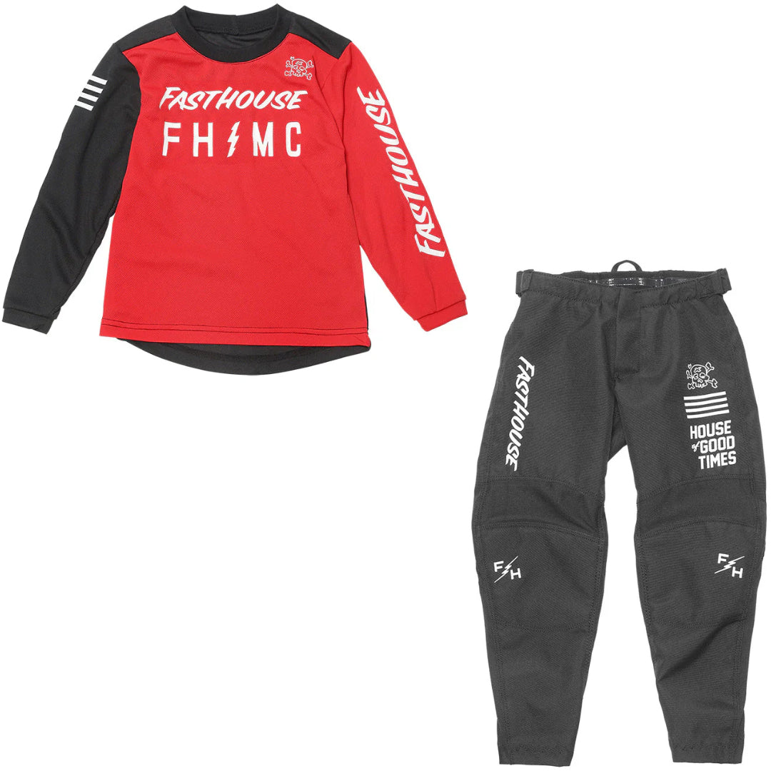 Fasthouse TODDLER Akin MX Kit Combo - Red/Black
