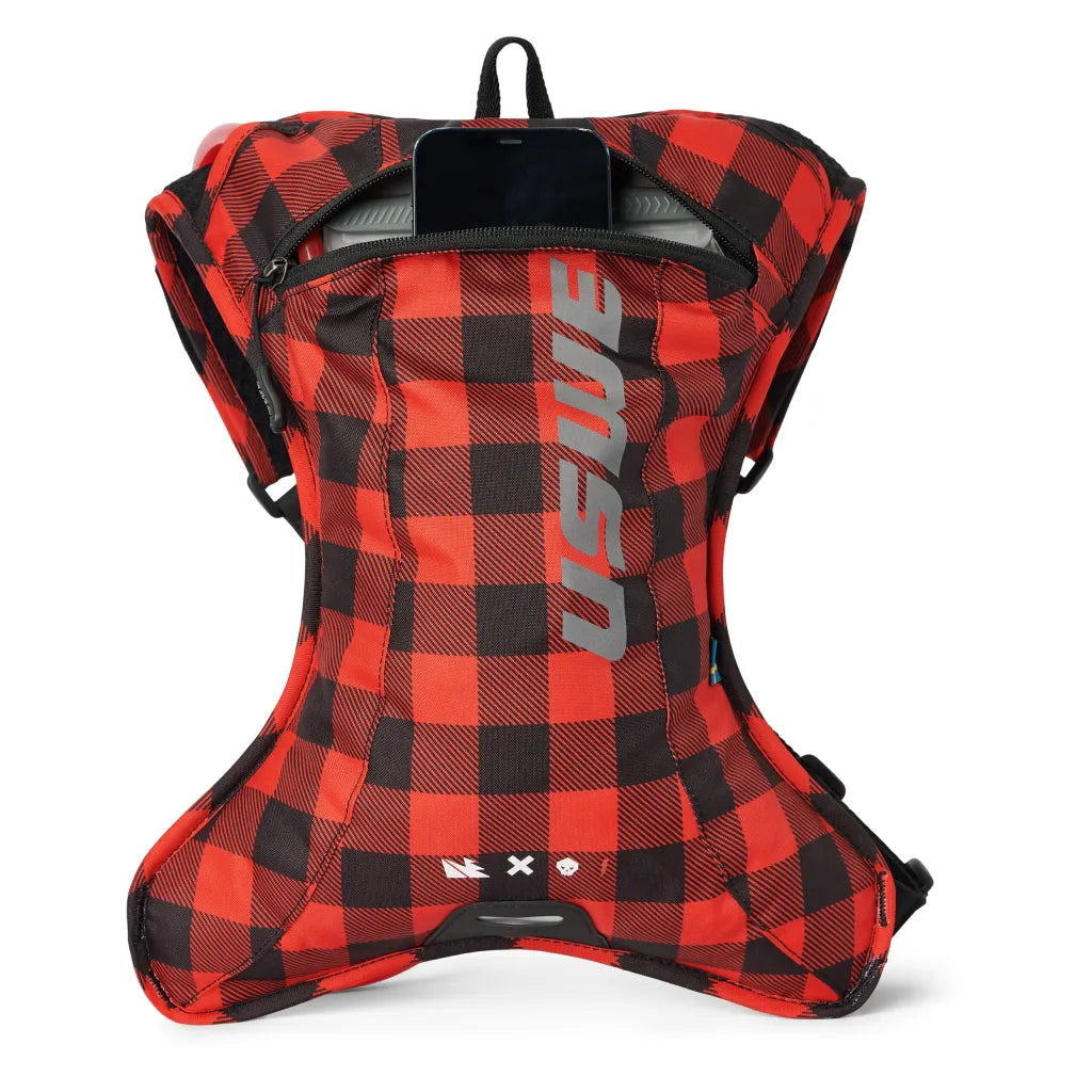 USWE Outlander XC 2L Hydration Pack - Flannel Red/Black