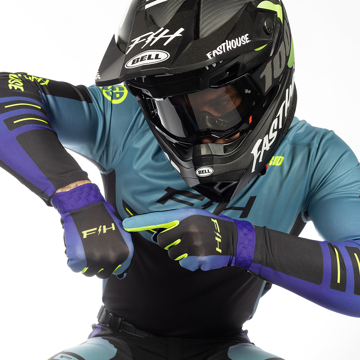 Fasthouse Vapor React MX Glove - Light Indigo/Black