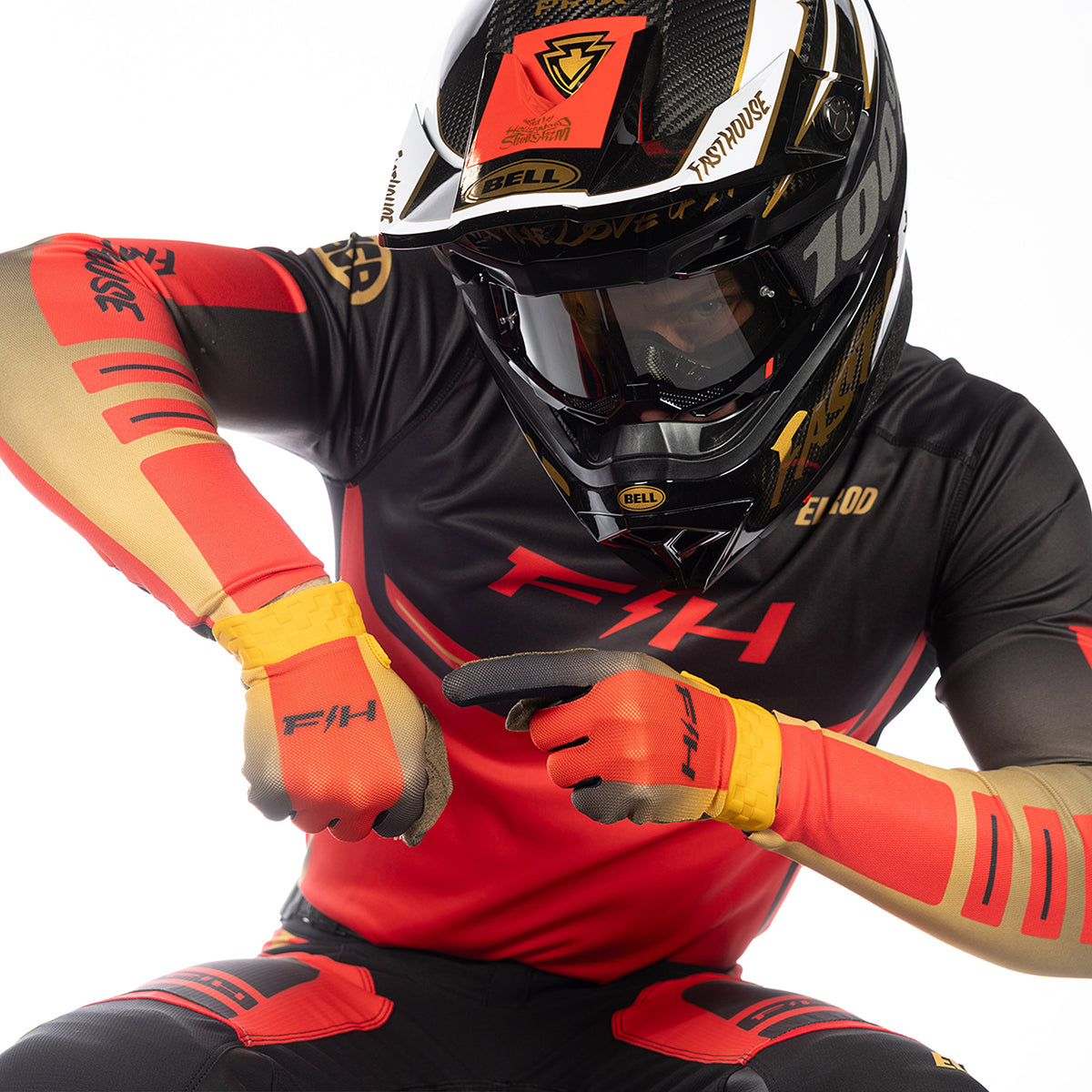 Fasthouse Vapor React MX Glove - Racing Red/Black