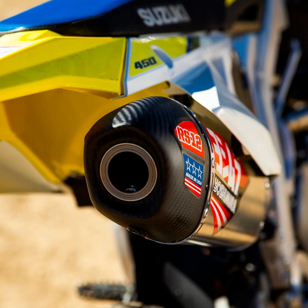 Yoshimura RS-12 Full Exhaust System Suzuki RM-Z450 2018-2024 (S.Steel/Alu/Carbon Cap)