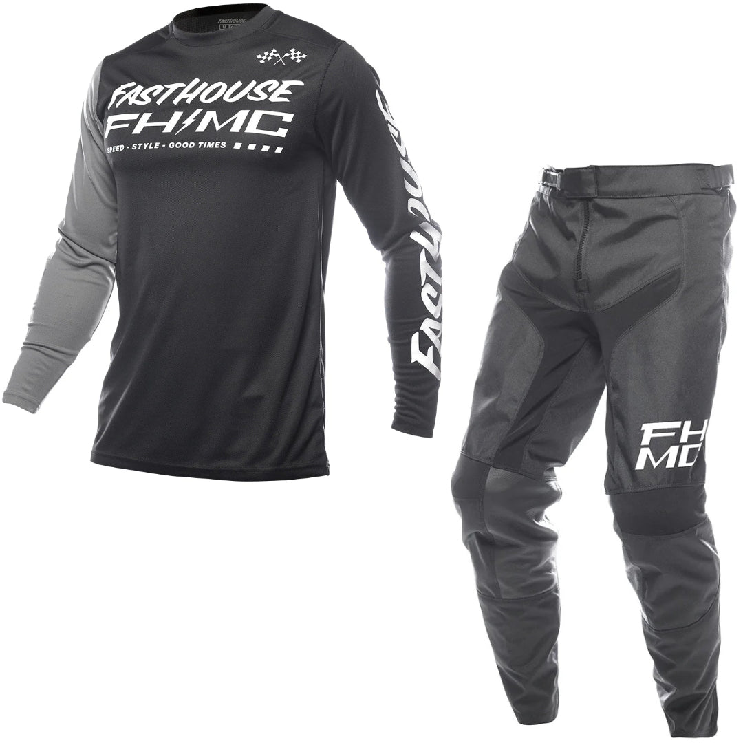 Fasthouse YOUTH Carbon Method MX Kit Combo - Black/Grey