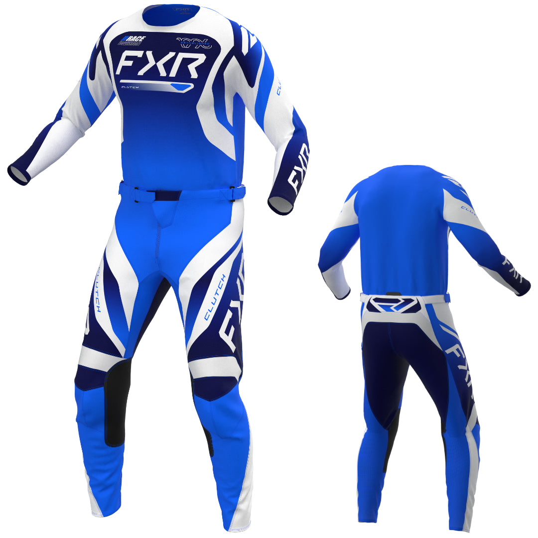 FXR YOUTH Clutch 2027 MX Kit Combo Blue/Navy/White
