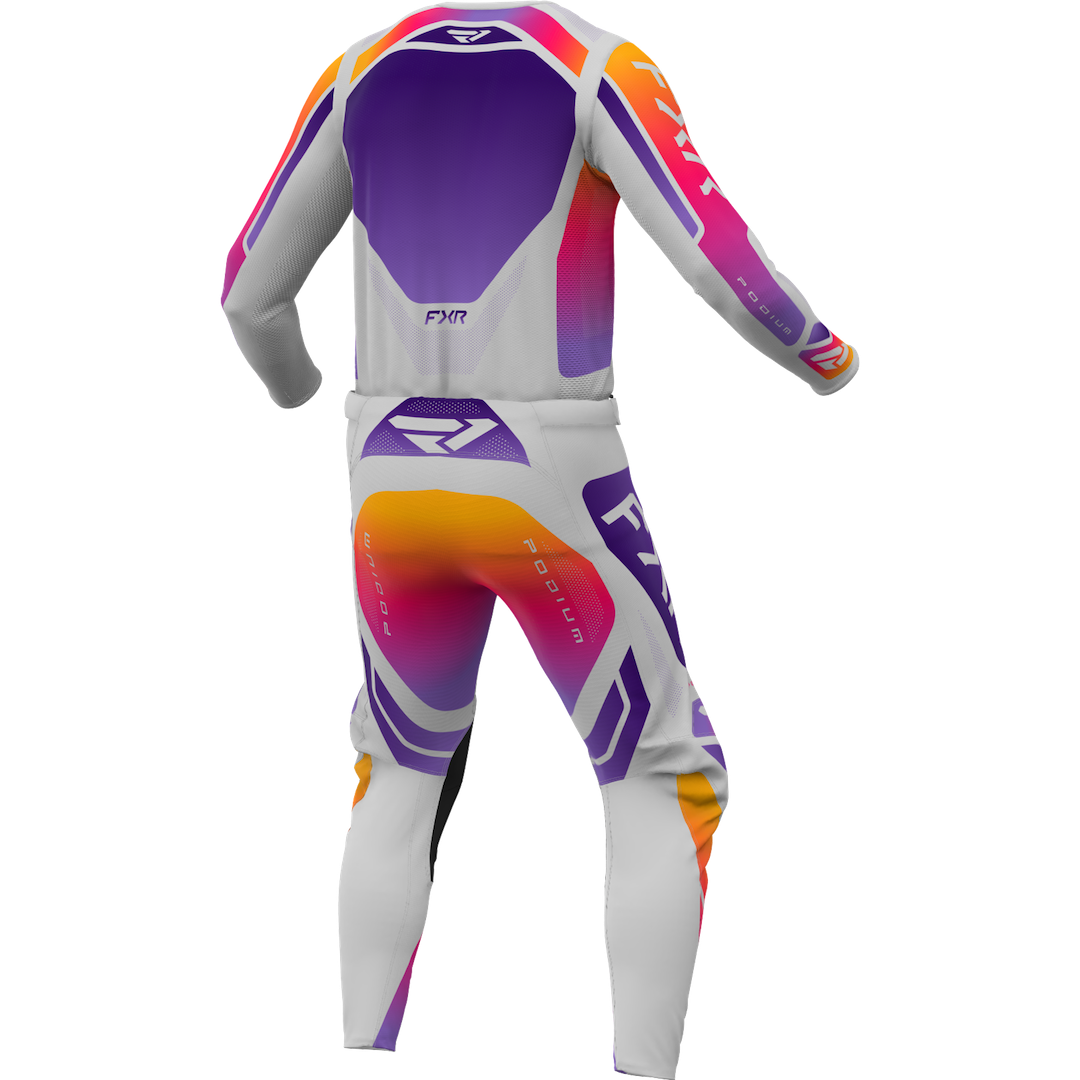 FXR YOUTH Podium Relay 2026 MX Kit Combo Grey/Purple/Tang