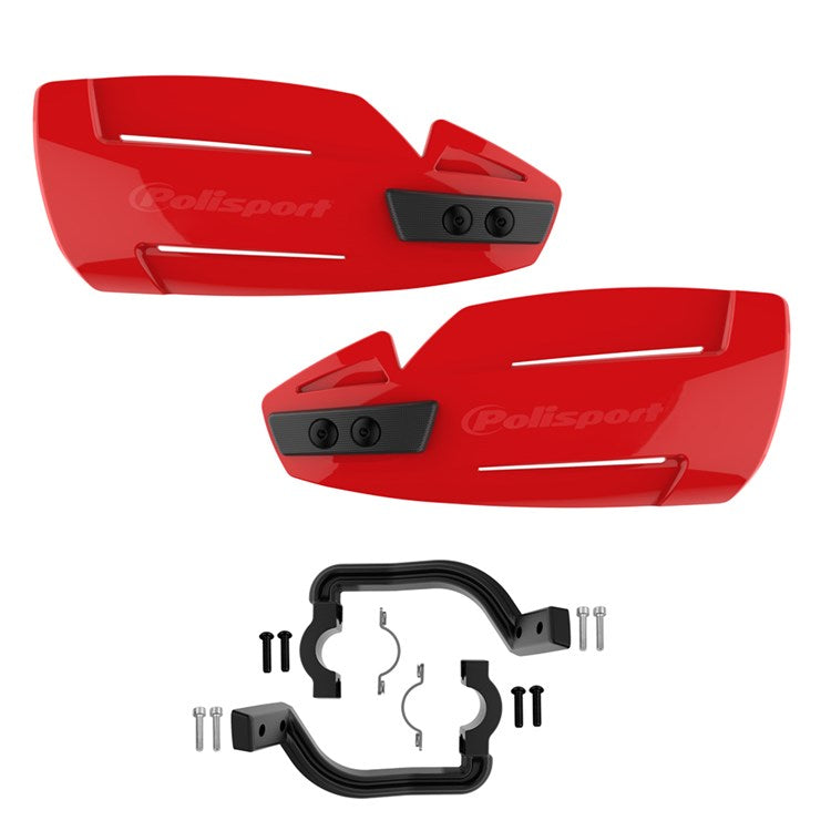 Polisport Hammer MX Hand Guards with Fitting Kit Red