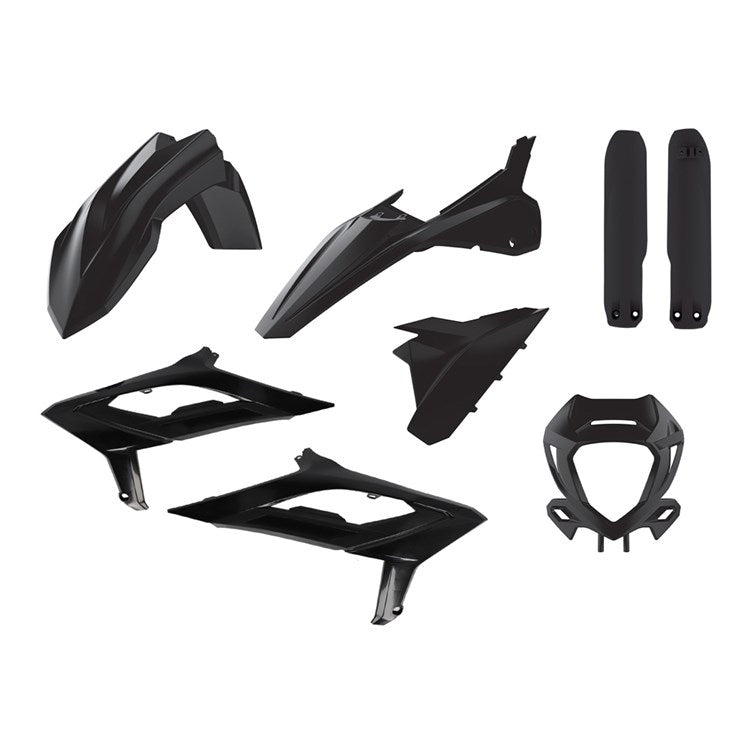 Polisport Plastic Kit BETA 125-480RR 2T+4T 23-24 Black Inc Fork Guards