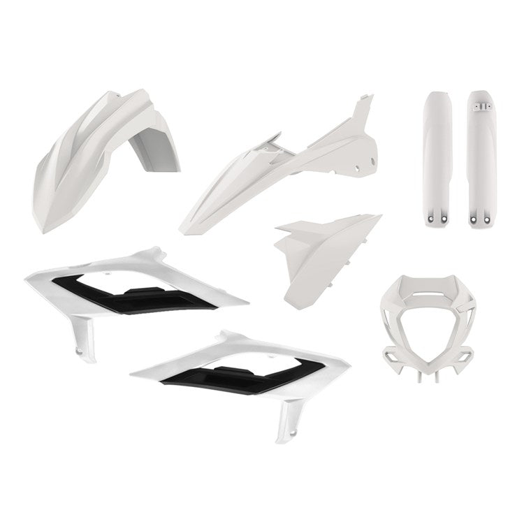 Polisport Plastic Kit BETA 125-480RR 2T+4T 23-24 White Inc Fork Guards