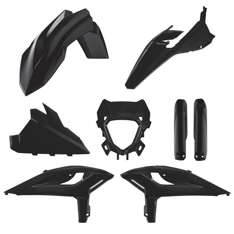 Polisport Plastic Kit BETA 125-480RR/X-PRO 25-26 Black Inc Fork Guards