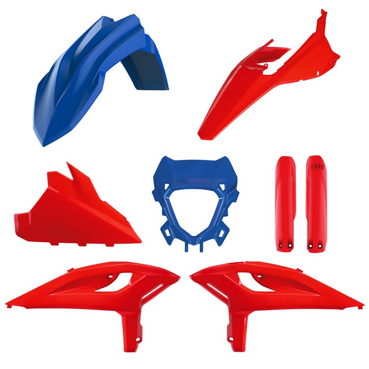 Polisport Plastic Kit BETA 125-480RR/X-PRO 25-26 OEM Racing Inc Fork Guards