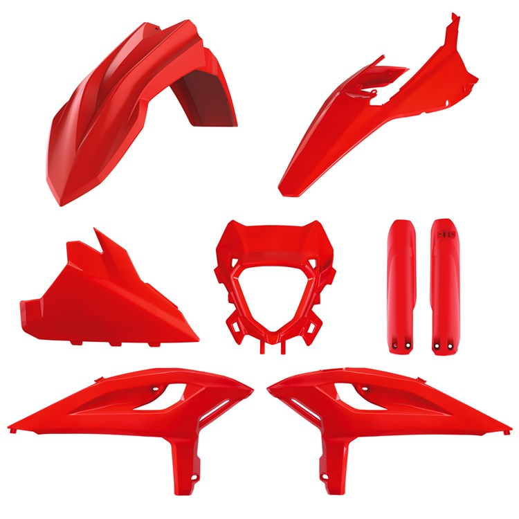 Polisport Plastic Kit BETA 125-480RR/X-PRO 25-26 Red Inc Fork Guards