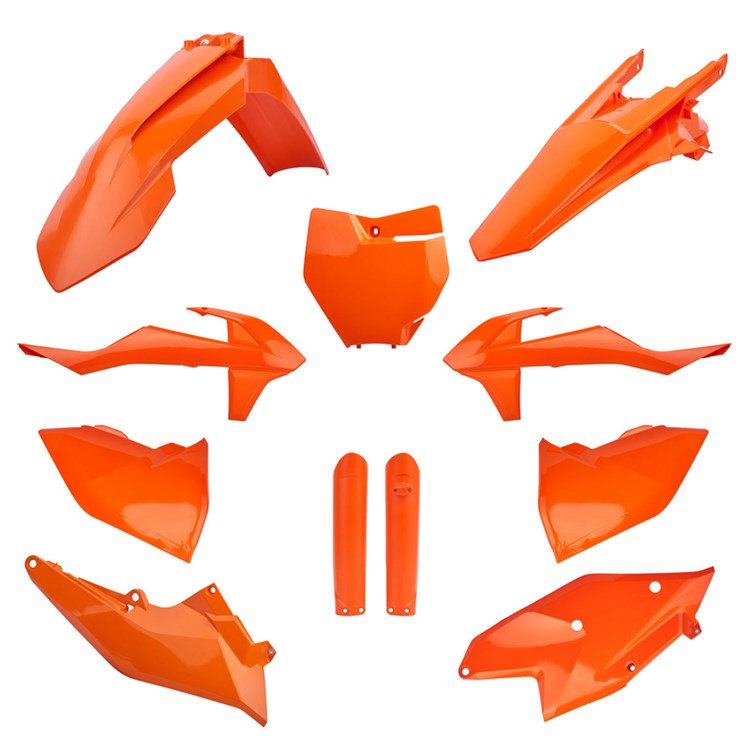 Polisport Plastic Kit KTM SX/SX-F/XC/XC-F 16-18, SX250 17-18 Orange Inc Fork Guards
