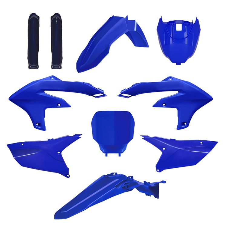 Polisport Plastic Kit YAMAHA YZ250F 24-25, YZ450F 23-25, YZ250FX 2025, YZ450FX 24-25 Inc Fork Guards Blue OEM