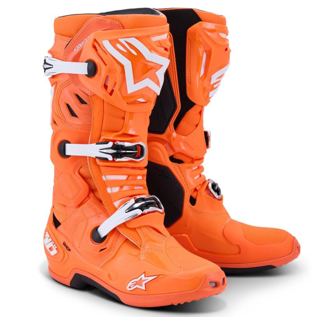 Alpinestars Tech 10 Supervented Motocross Boots Orange Fluo/Black/White