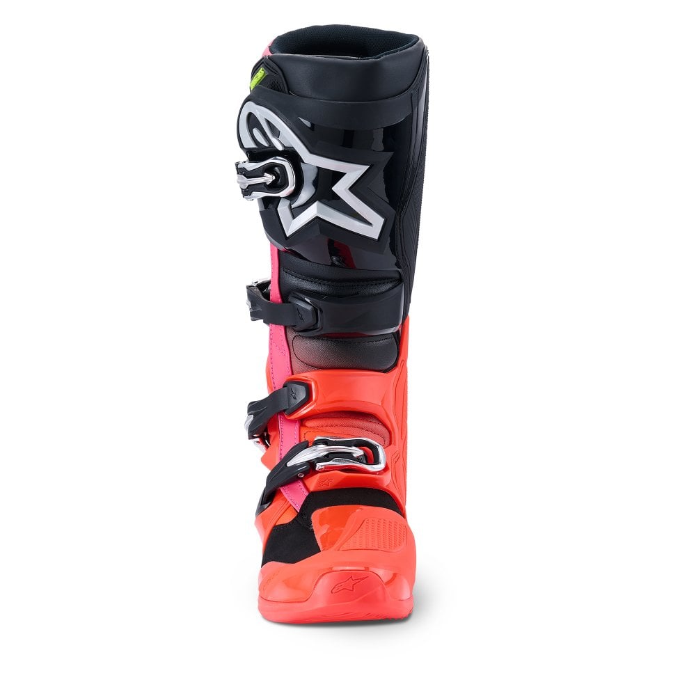 Alpinestars Tech 7 Motocross Boots Black/Red Fluo/Pink Fluo
