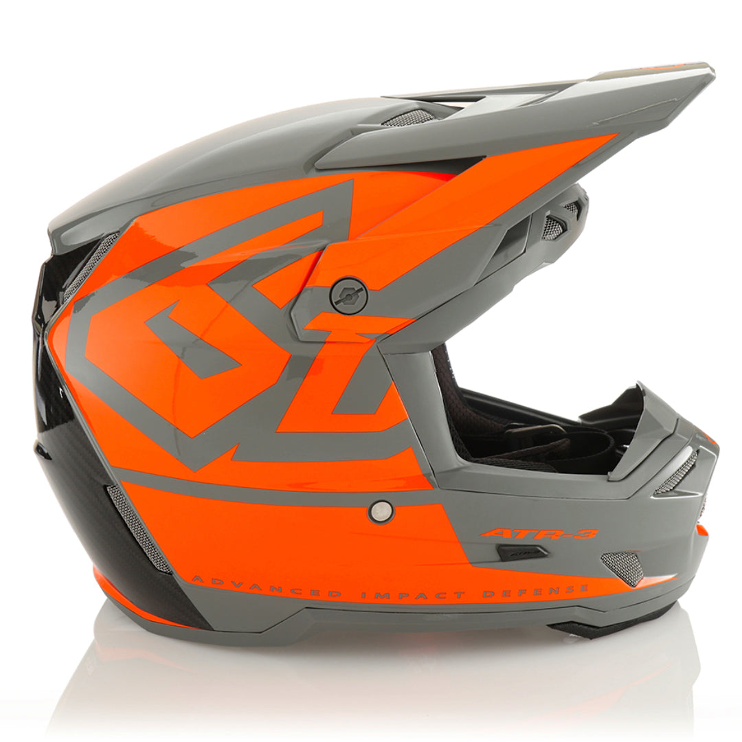 6D ATR-3Y Youth MX Helmet Hex Gloss Neon Orange
