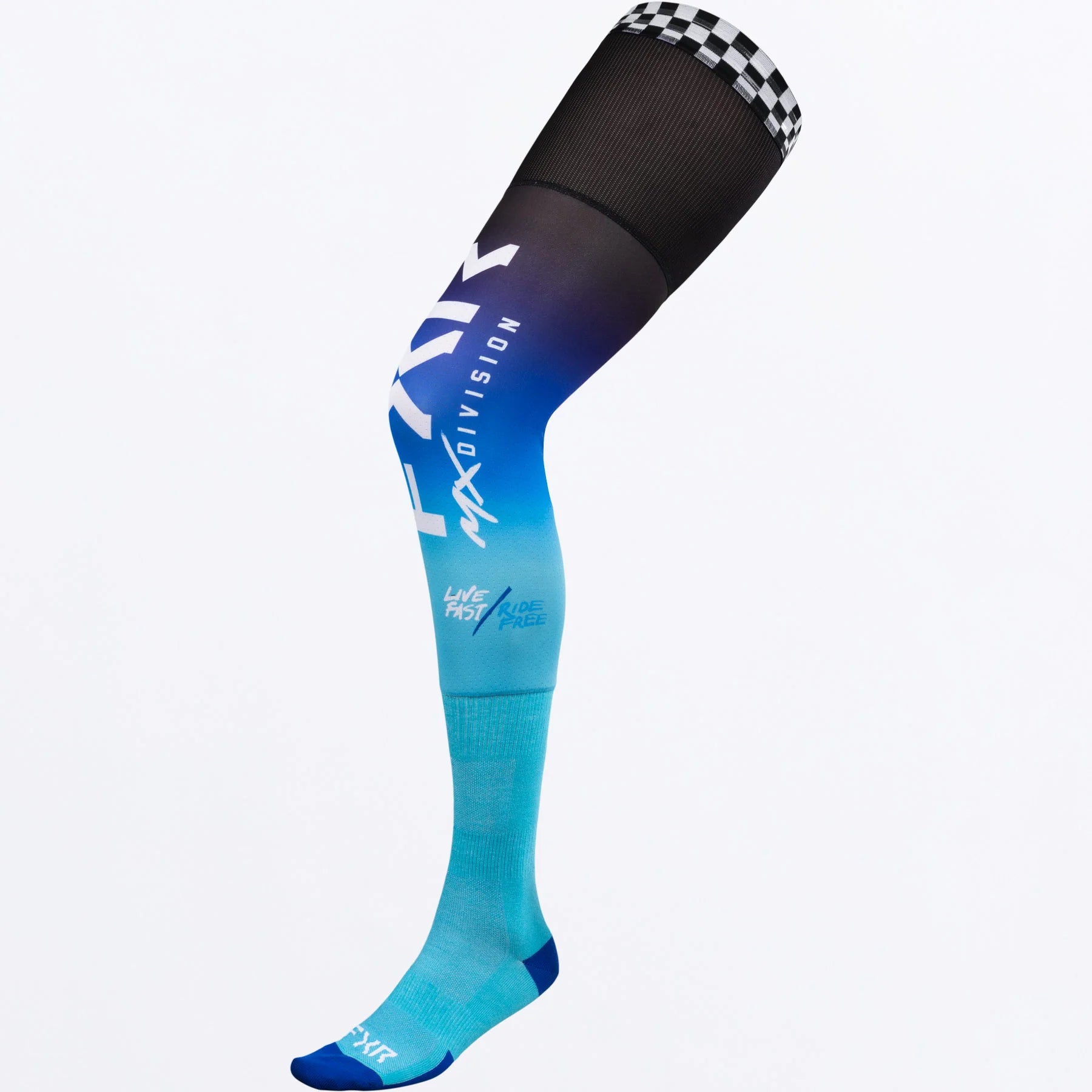 FXR Knee Brace MX Riding Sock Black/Blue