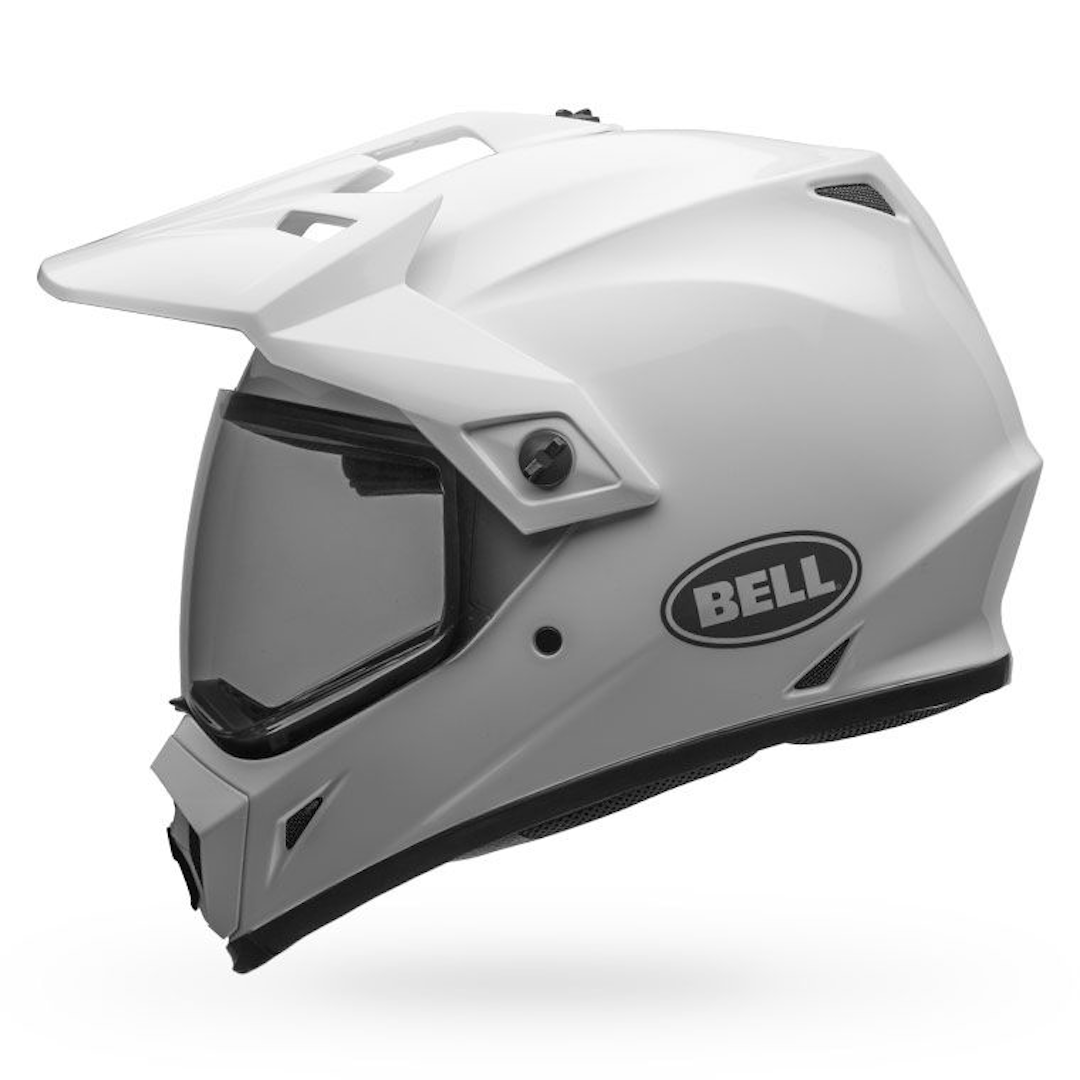 Bell MX-9 Adventure MIPS Solid ECE Helmet White - Clear Visor