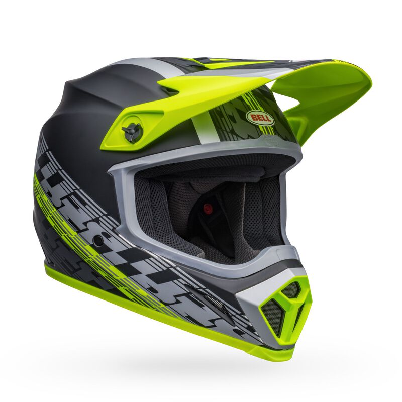 Bell MX-9 Mips Motocross Helmet Offset Matte Black/Hi-Viz Yellow