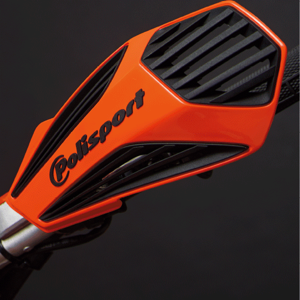 Polisport MX Air Hand Guard with universal Fitting Kit Orange/Black