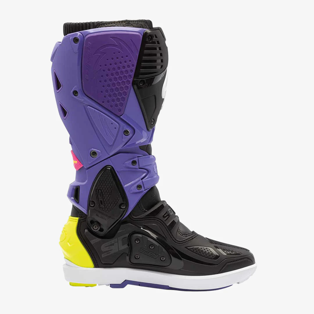 Sidi Crossfire 3 SRS CE Boots Violet/Black/Fluo Yellow