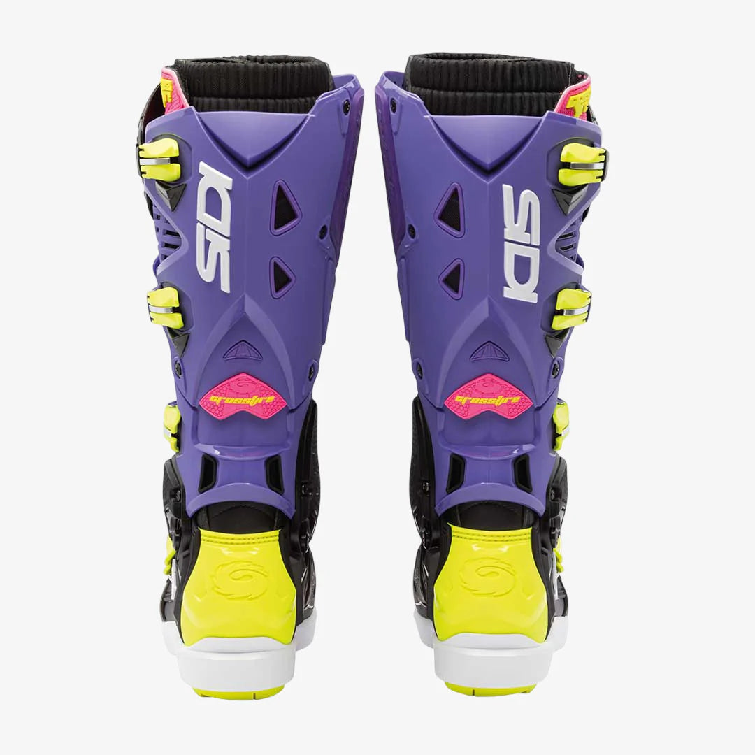 Sidi Crossfire 3 SRS CE Boots Violet/Black/Fluo Yellow