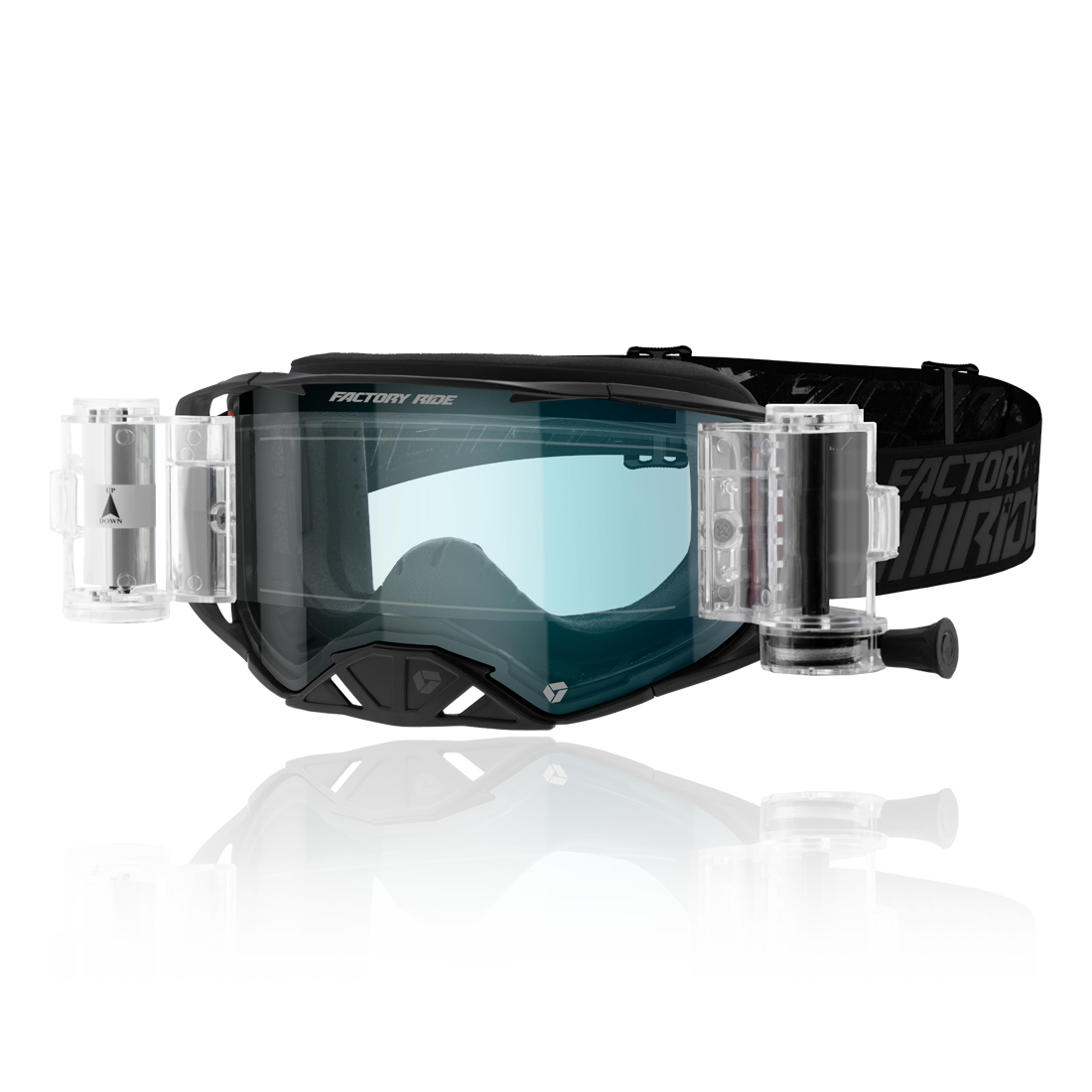 Factory Ride Roll-off Goggle Obsidian - Clear Lens