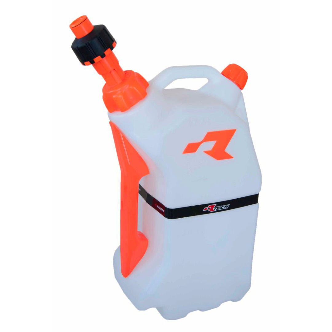 Rtech R15 Fuel Can 15 Litre With Quick Fill System Clear/Orange