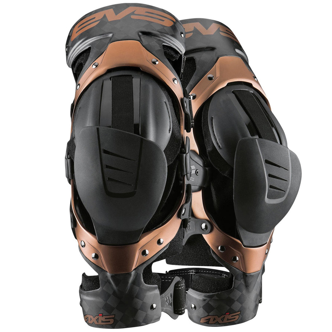 EVS Axis Pro Knee Brace Black/Copper - Pair