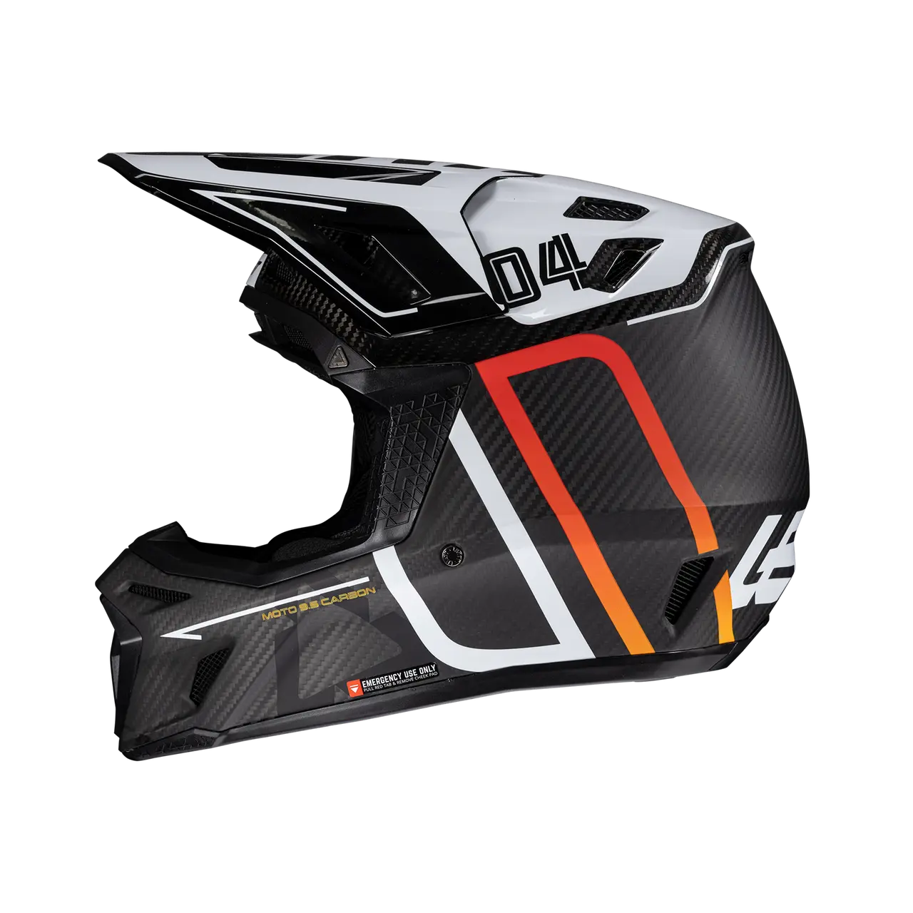 Leatt Moto 9.5 V25 MX 2025 Helmet Carbon/White