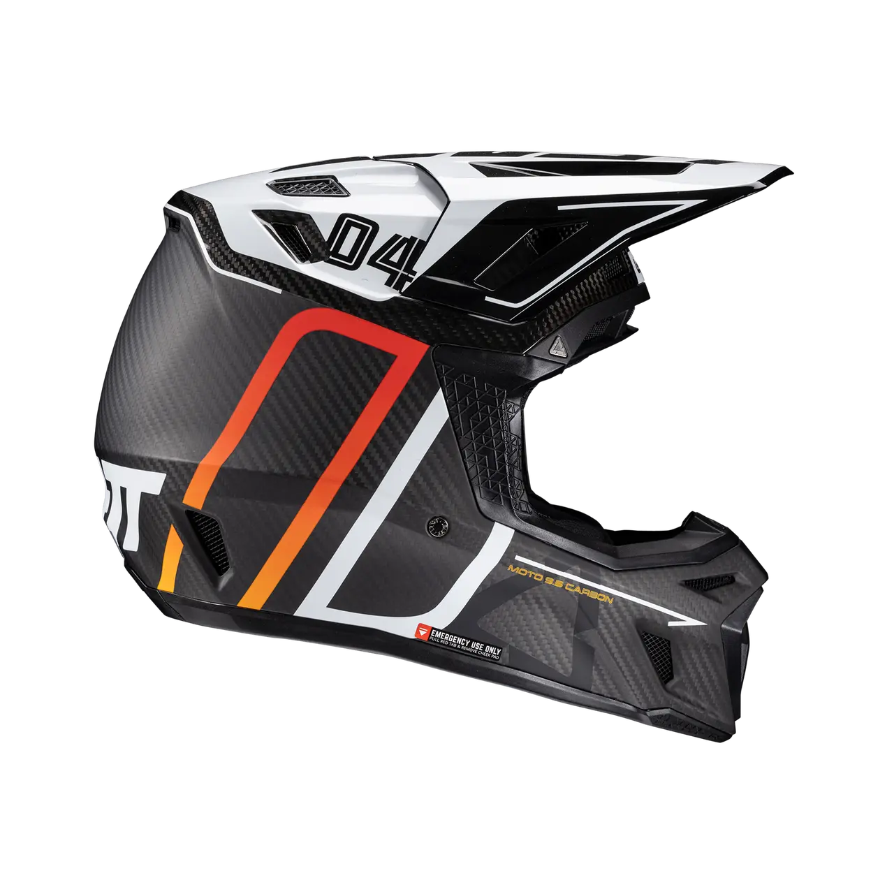 Leatt Moto 9.5 V25 MX 2025 Helmet Carbon/White