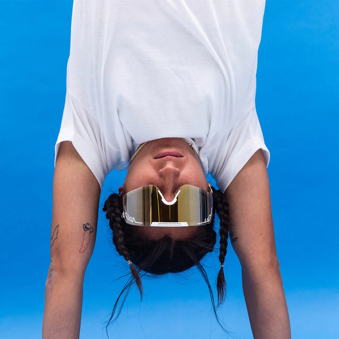 Pit Viper The Miami Nights Synthesizer Sunglasses - Gold Mirror Lens